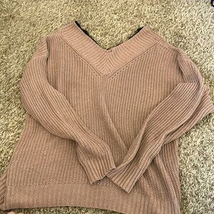 Mauve off the shoulder sweater